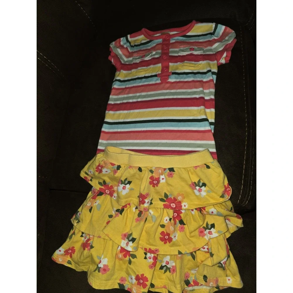 Gymboree‎ friendship camp sweatshirt top skort lot size 5